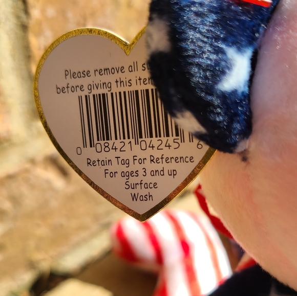 ❤🤍💙Vintage Beanie Baby Spangle the bear - Picture 6 of 9